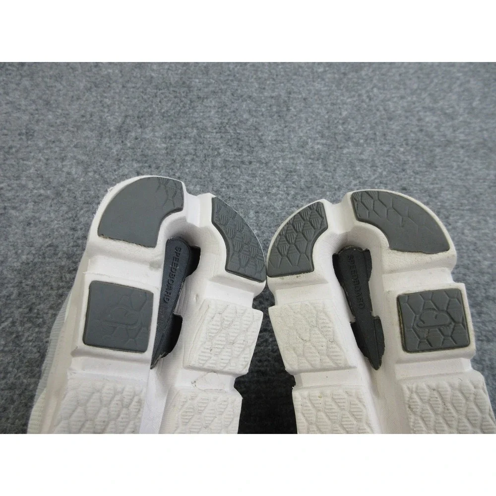 On Cloudrunner Shoes Womens 9.5 White Gray CloudTec Swiss Engineering Running